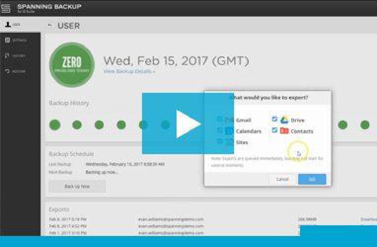 Spanning Backup for Google Workspace Demo: Full Account Export for End ...